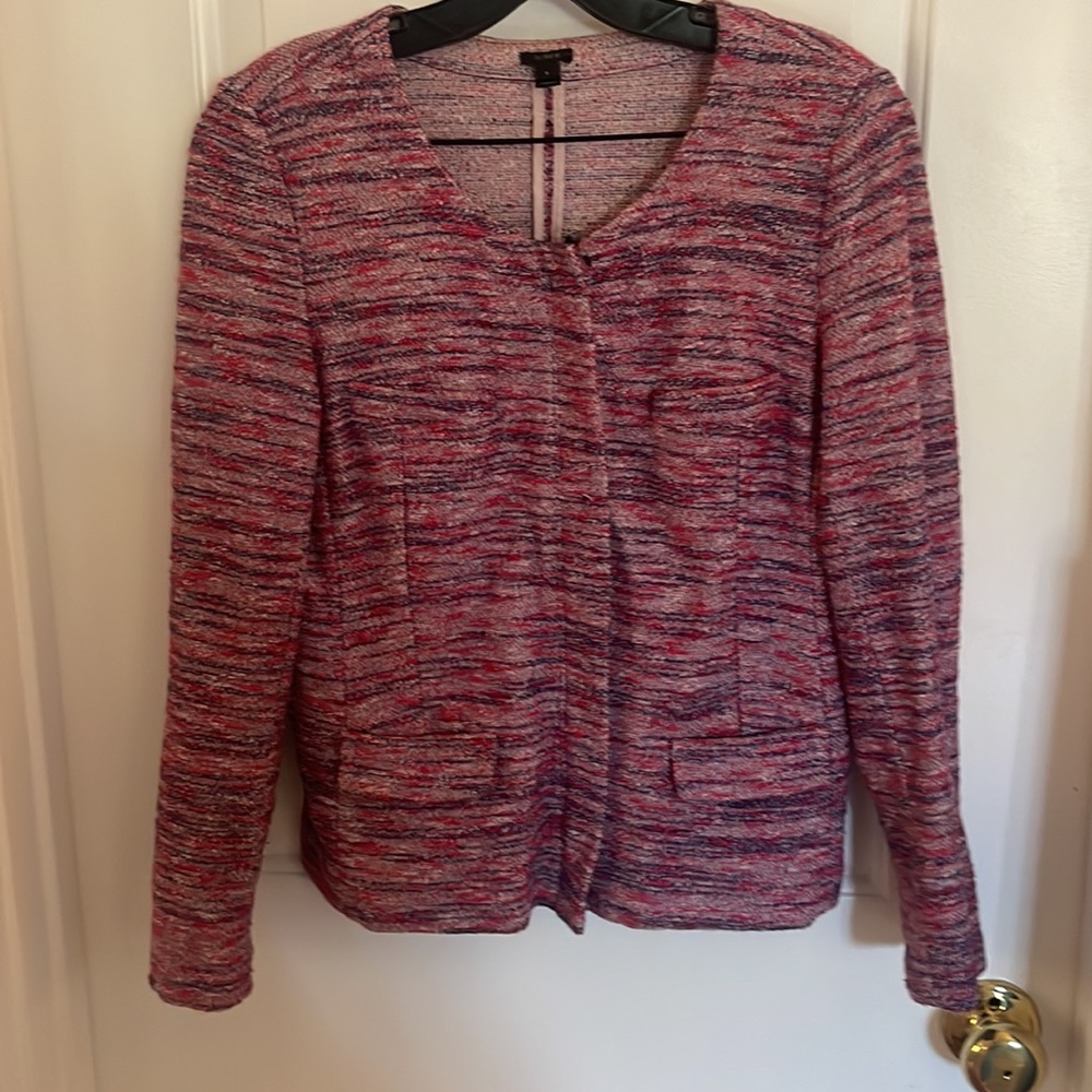J. Crew Pink Tweed Lady Jacket S